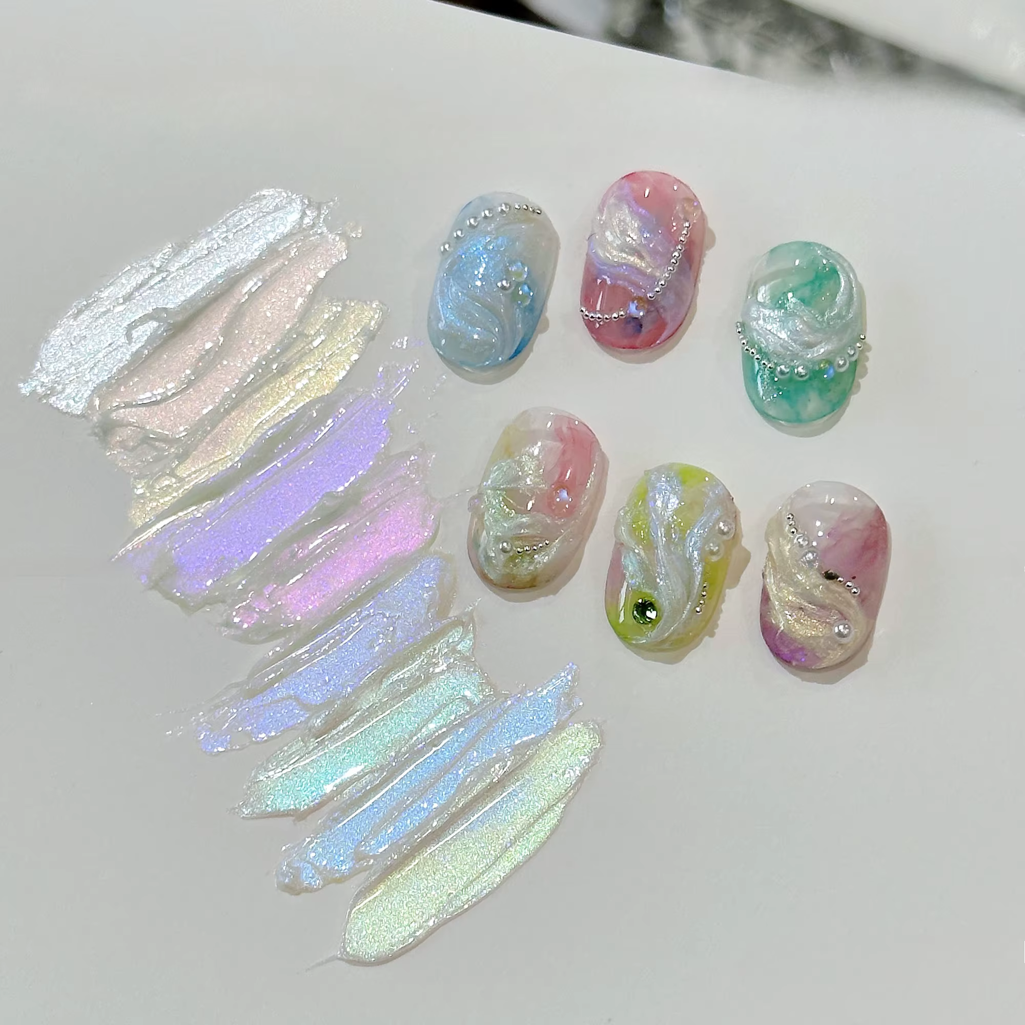 9 couleurs Aurora sirène Texture modélisation Gel 3D sculpture dessin Design créatif Nail Art UV/LED Gel vernis tout pour manucure