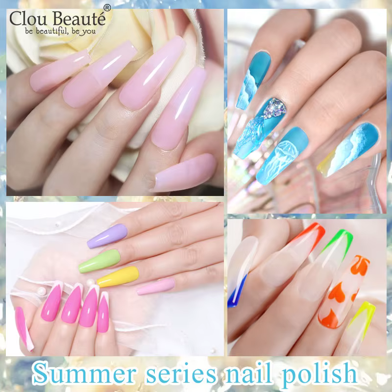 Clou Beaute 15ml vernis à ongles Gel translucide jolie gelée Transparent été
