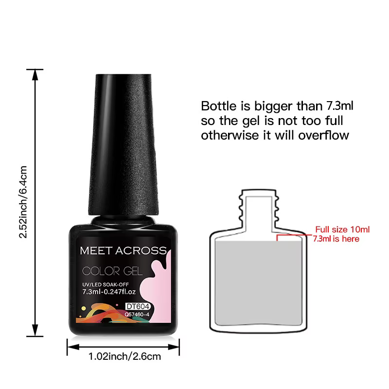 MEET ACROSS 6 pièces/ensemble 7.3ml série violet foncé Gel vernis à ongles automne Semi Permanent Nail Art UV Gel