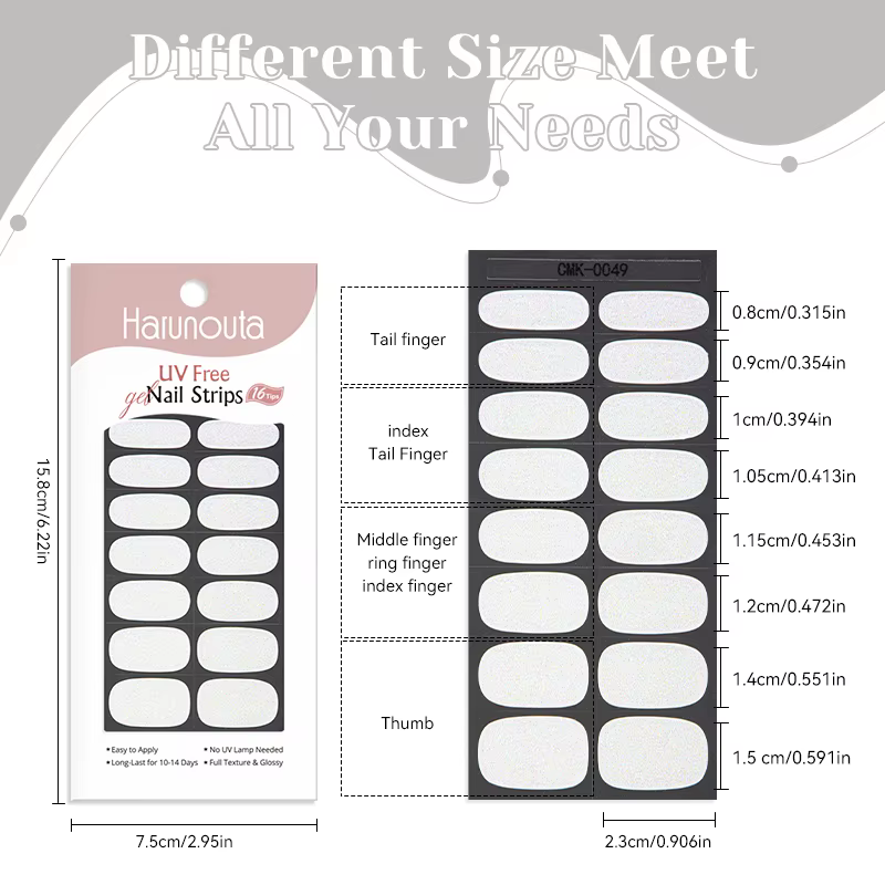 Bandes de gel pour ongles sans UV