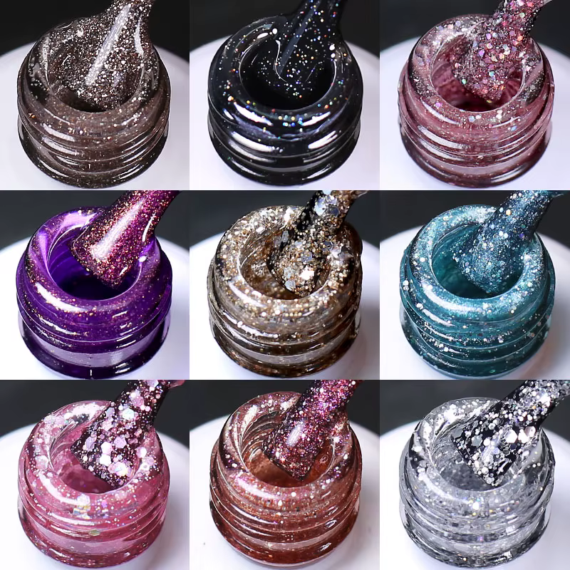 Clou miles-Verhéritage à Ongles Gel à Paillettes