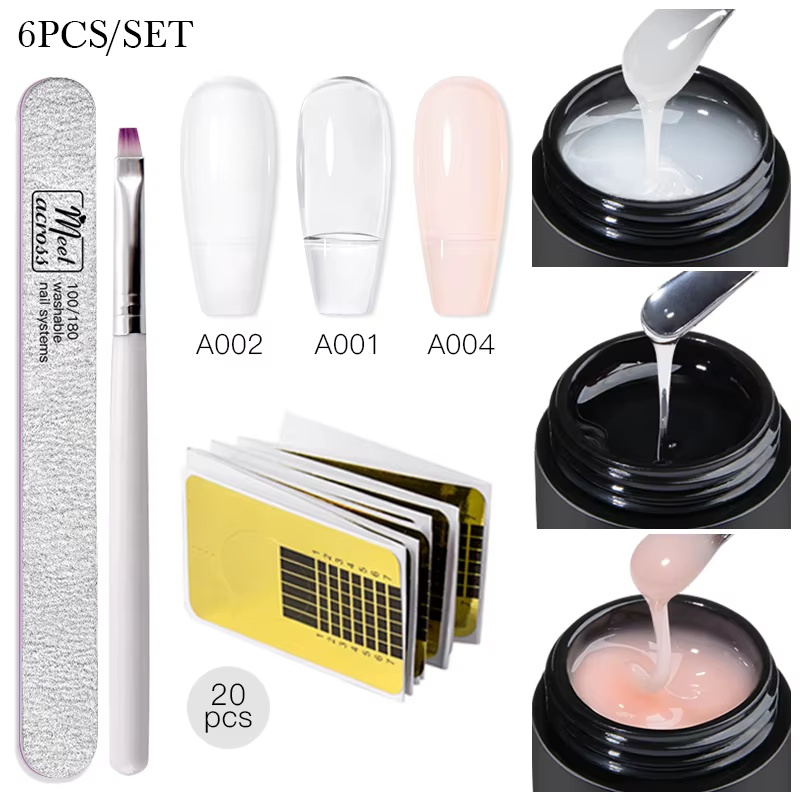 Kit de gel pour ongles d'extension Baby Boomer