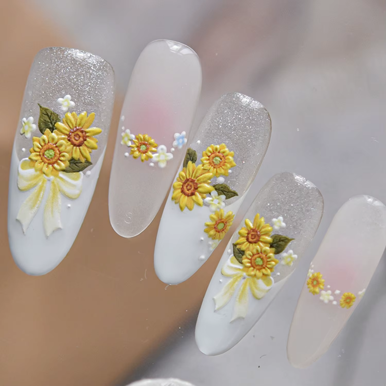 Autocollants 5D en relief pour ongles