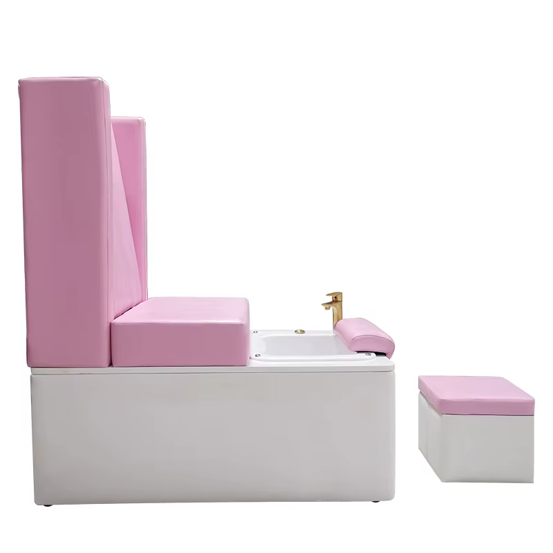 Nouveau style tendance : Fauteuil de pédicure rose, mobilier de salon de manucure, fauteuil de massage pour spa des pieds, fauteuil de manucure et pédicure