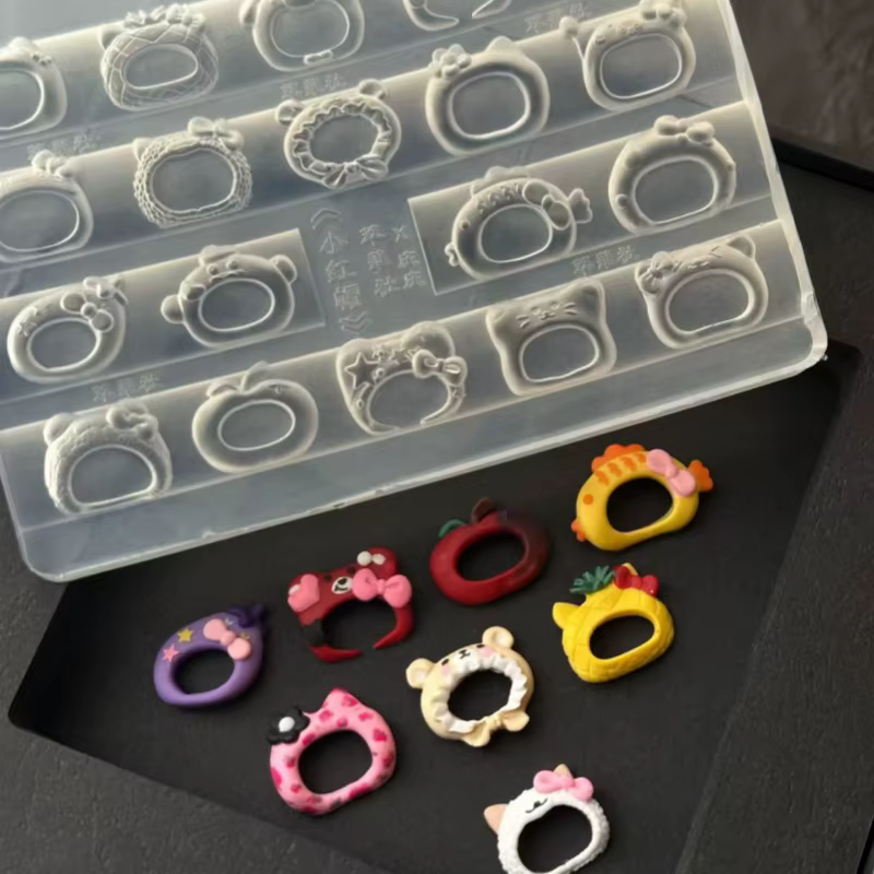 Moule à ongles en silicone transparent 3D