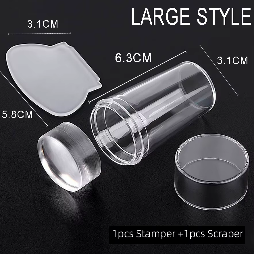 Tampon à Ongles en Silicone avec Impression de Verhéritage à Ongles