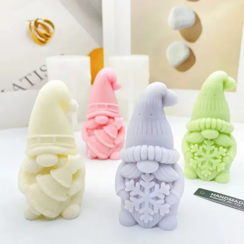 Moule à bougie en silicone flocon de neige 3D, bonhomme de neige fait à la main bricolage, bougie Regina, artisanat en plâtre, moule en résine pour cadeaux de Noël