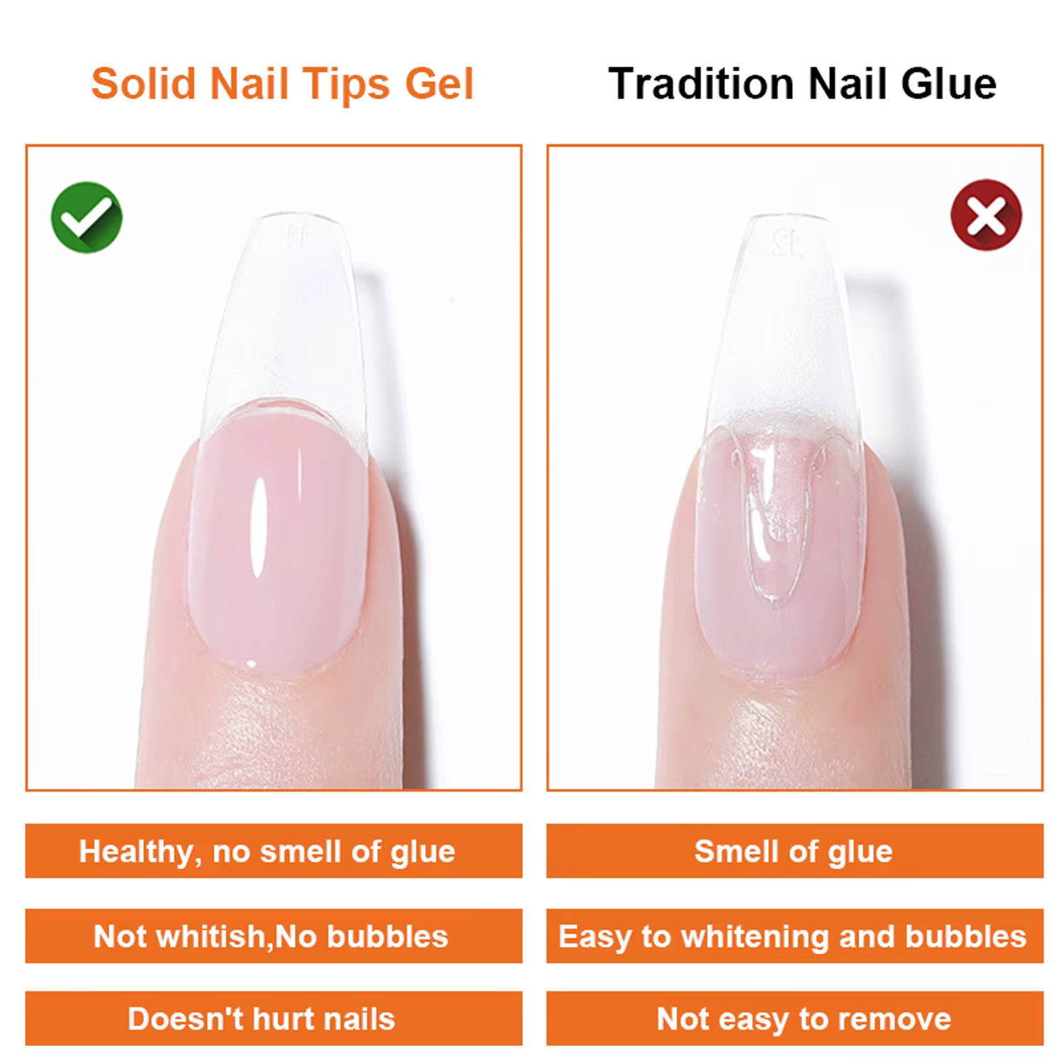 3 bouteilles de colle à ongles solide