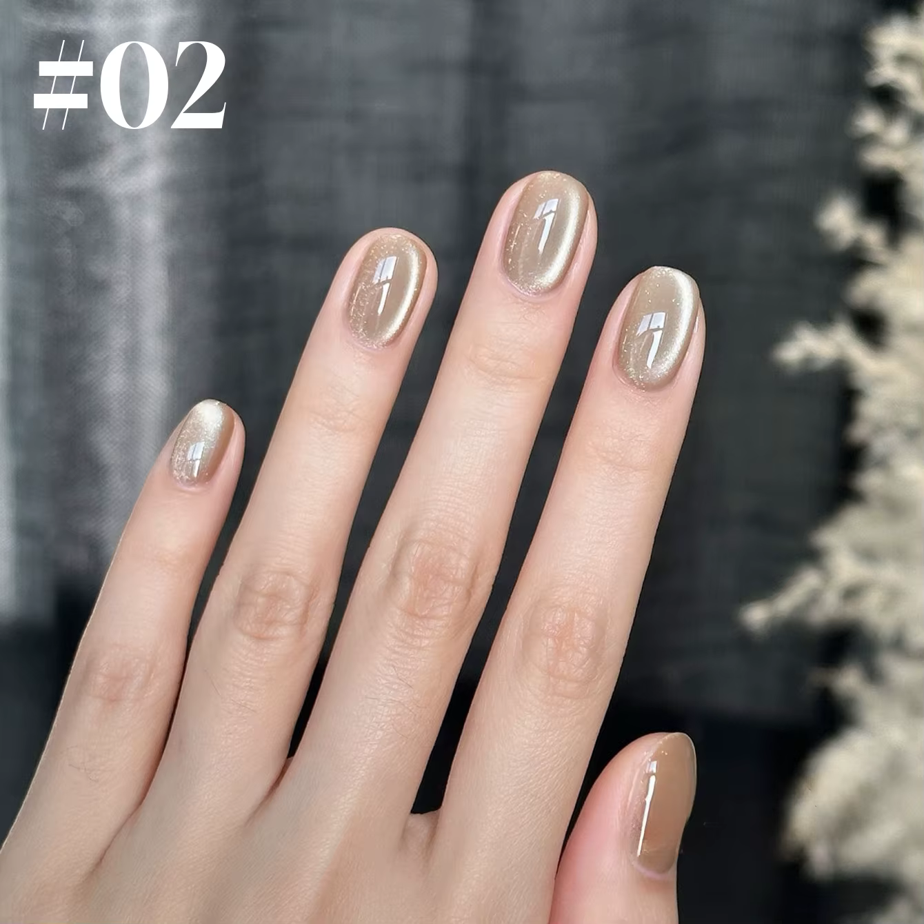 MIANEL 10ML 2026 Nouveau Vernis à Ongles Gel Effet Œil de Chat Nude Perles de Verre Blanches Xiaoxiangfeng