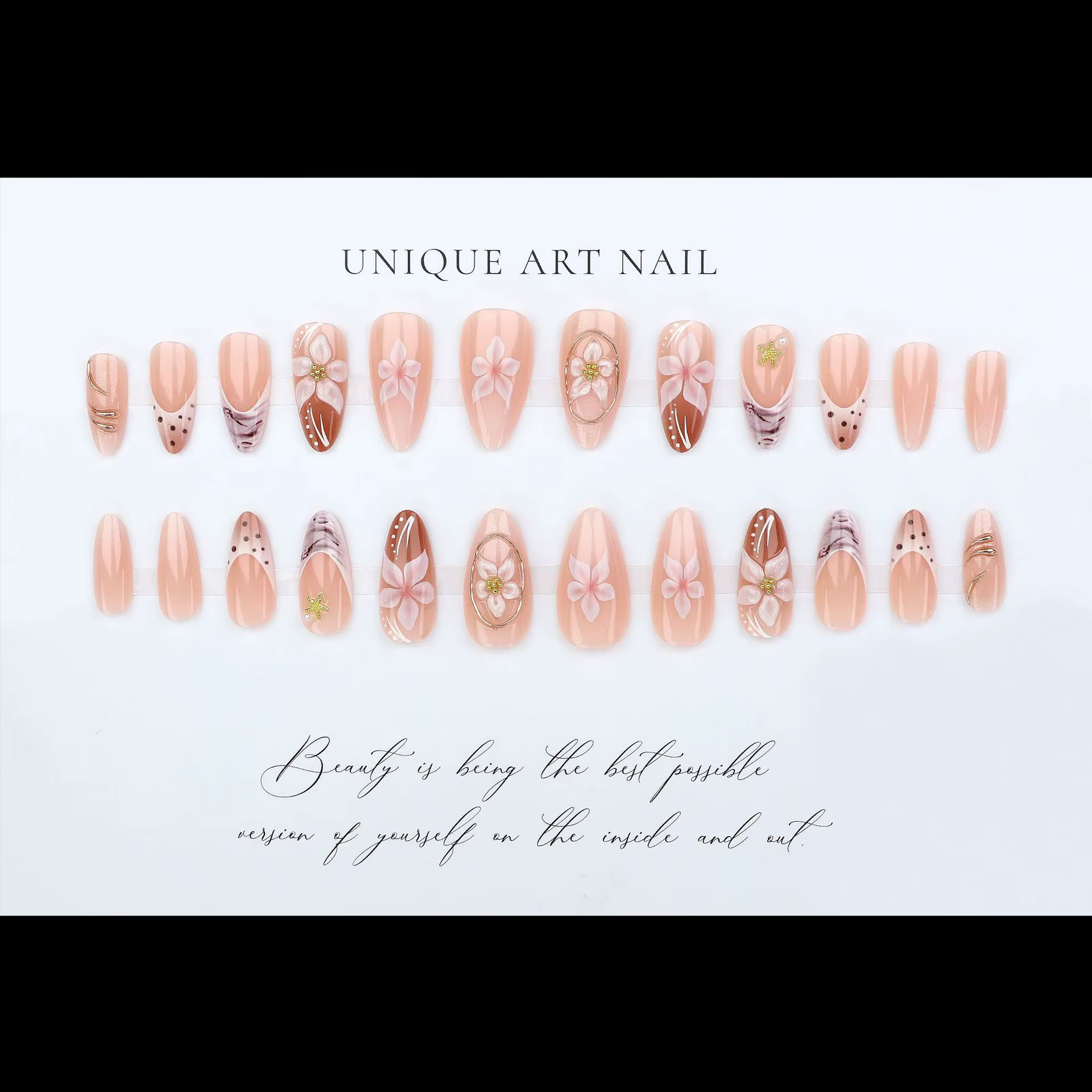 Faux ongles 3D pour femmes et filles