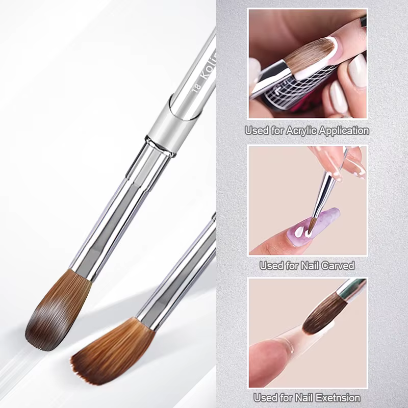 Kolinsky – brosse à ongles en acrylique