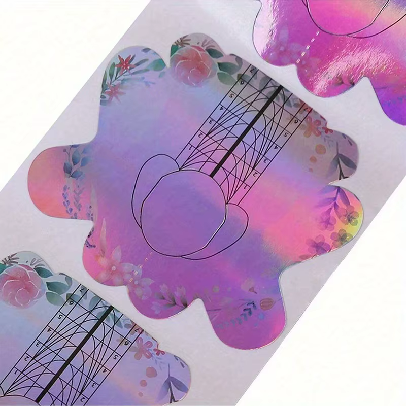 N64.Art-Autocollants pour extensions d'ongles en gel UV