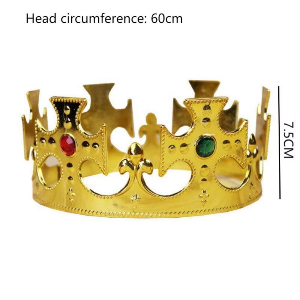 Bijoux fantaisie Charles Coronation couronne pour hommes diadèmes ronds couronnes de princesse couronne en or jouet