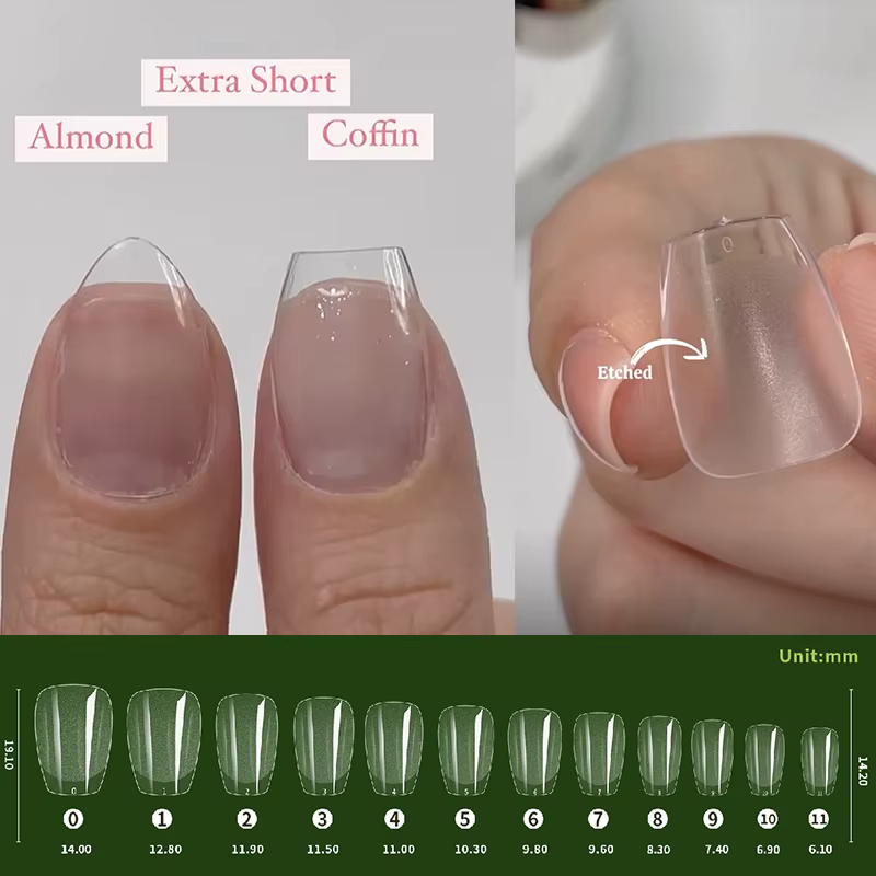 XXS – pointes de Gel souples en forme de cercueil Extra court