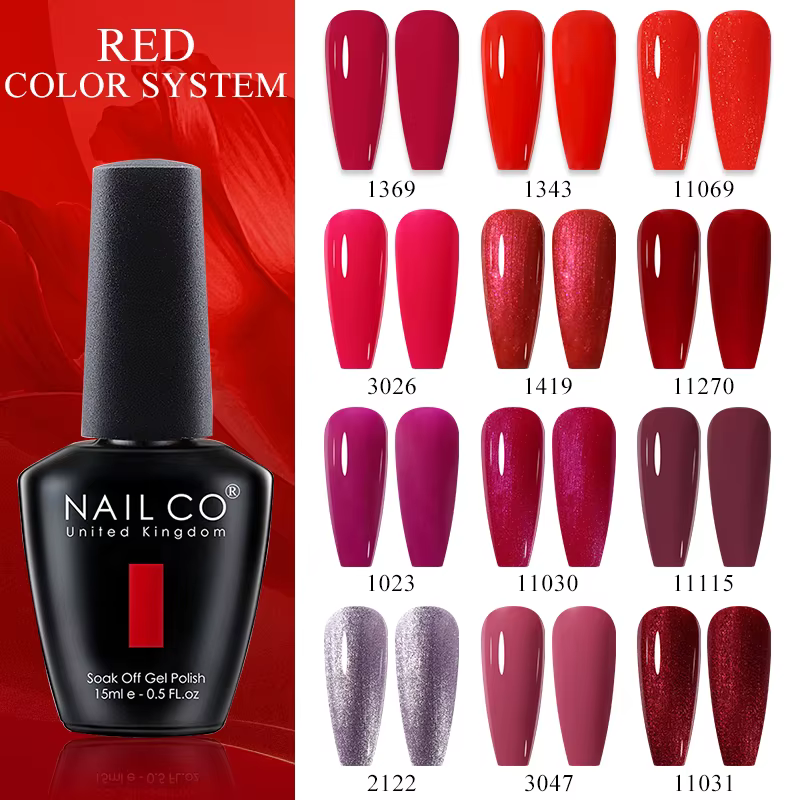 NAILCO rouge Gel vernis à ongles vin violet Semi Permanent tremper UV Gel