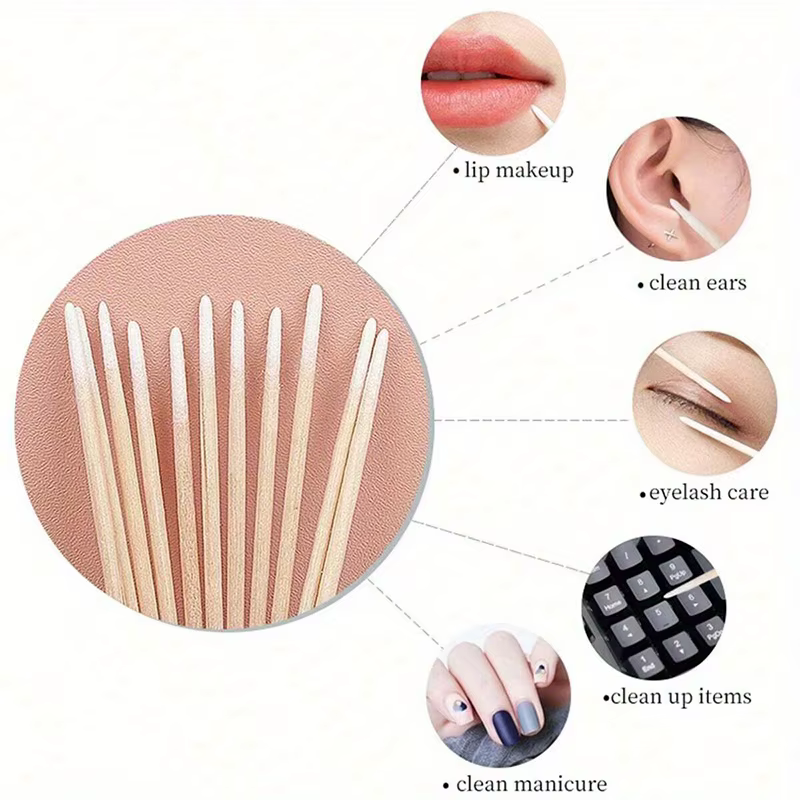 Coton-tige en bois pour ongles