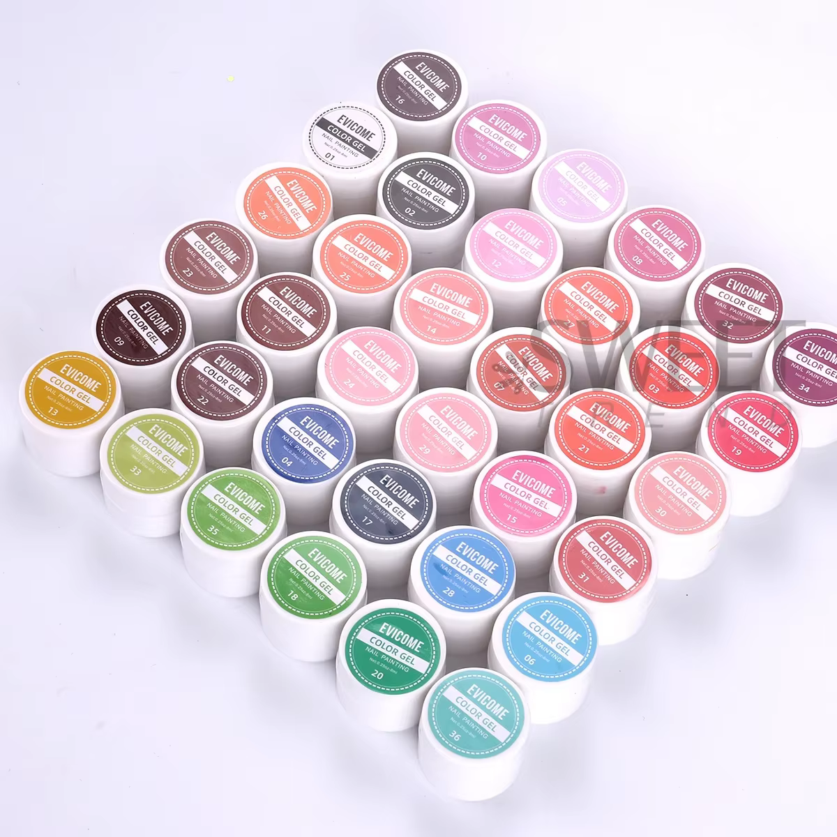36 couleurs peinture brillante solide vernis à ongles Gel nu brillant couleur