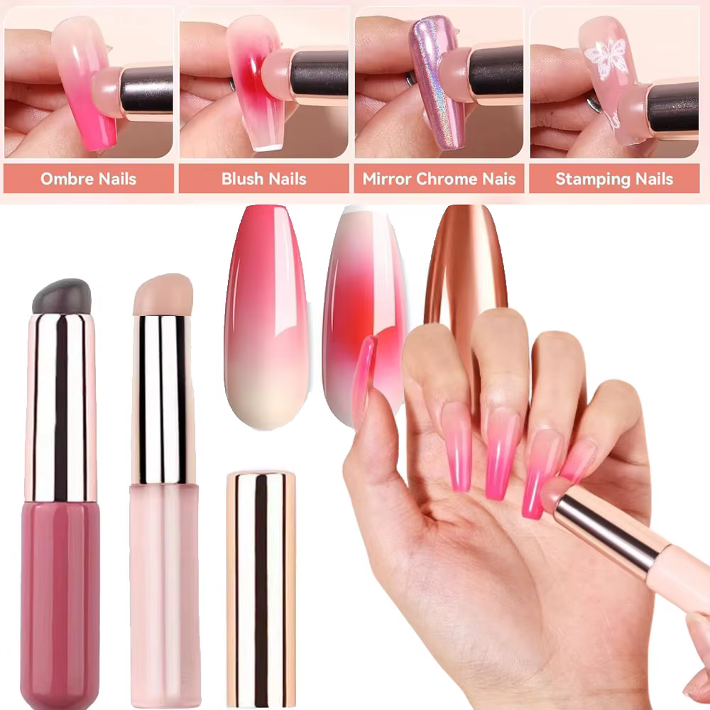 Brosse à ongles en Silicone rose