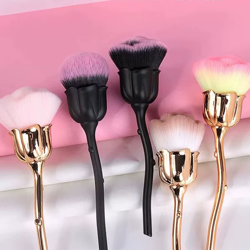 Brosse pour Nail Art, fleur Rose