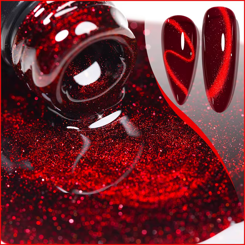 AWStorG 7.5ml cramoisi velours oeil de chat Gel magnétique vernis à ongles