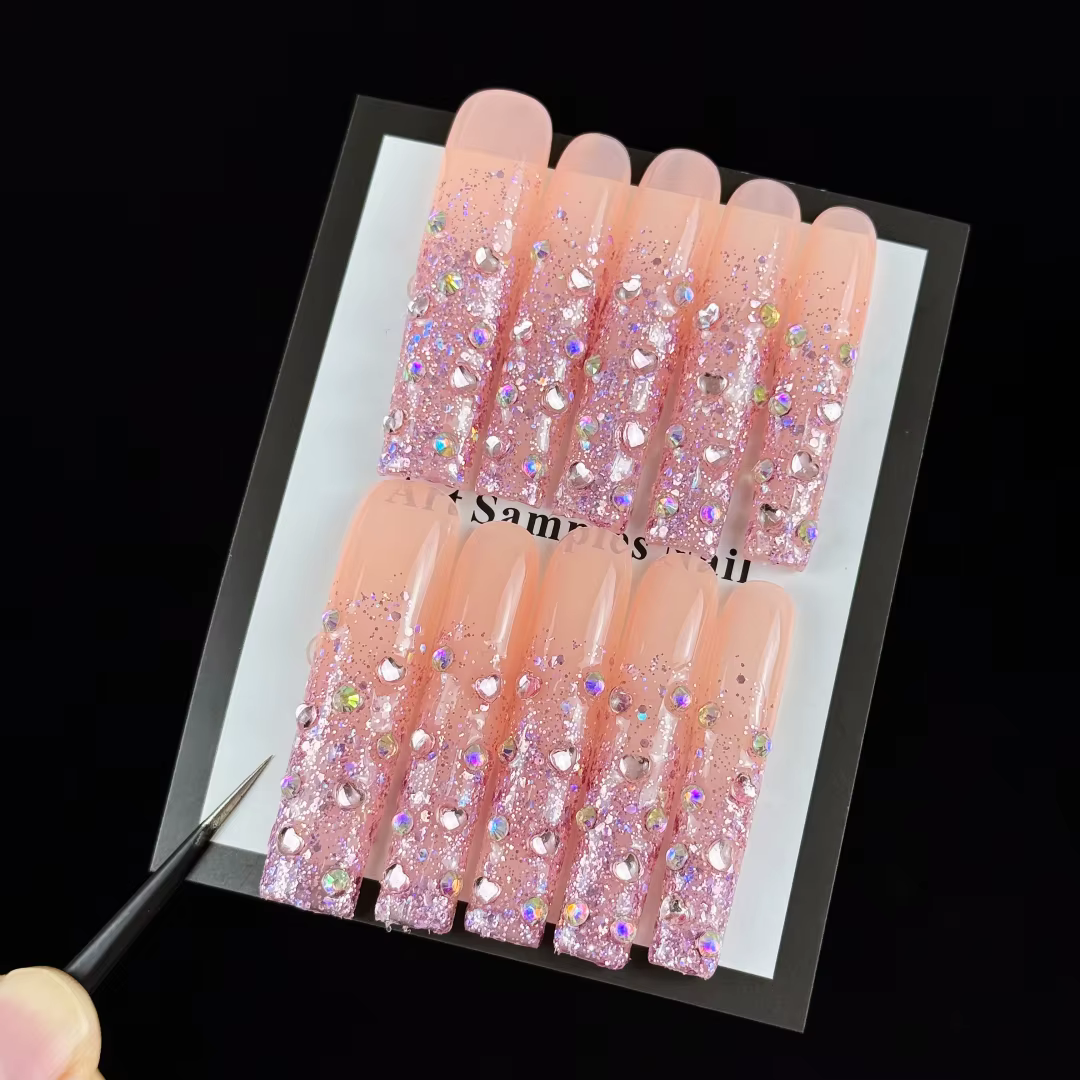 10 pièces de faux ongles faits à la main