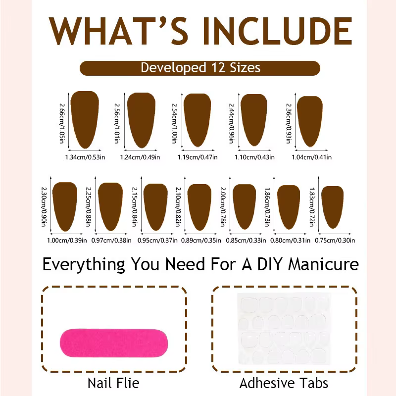 Ongles faits à la main en forme d'amande douce