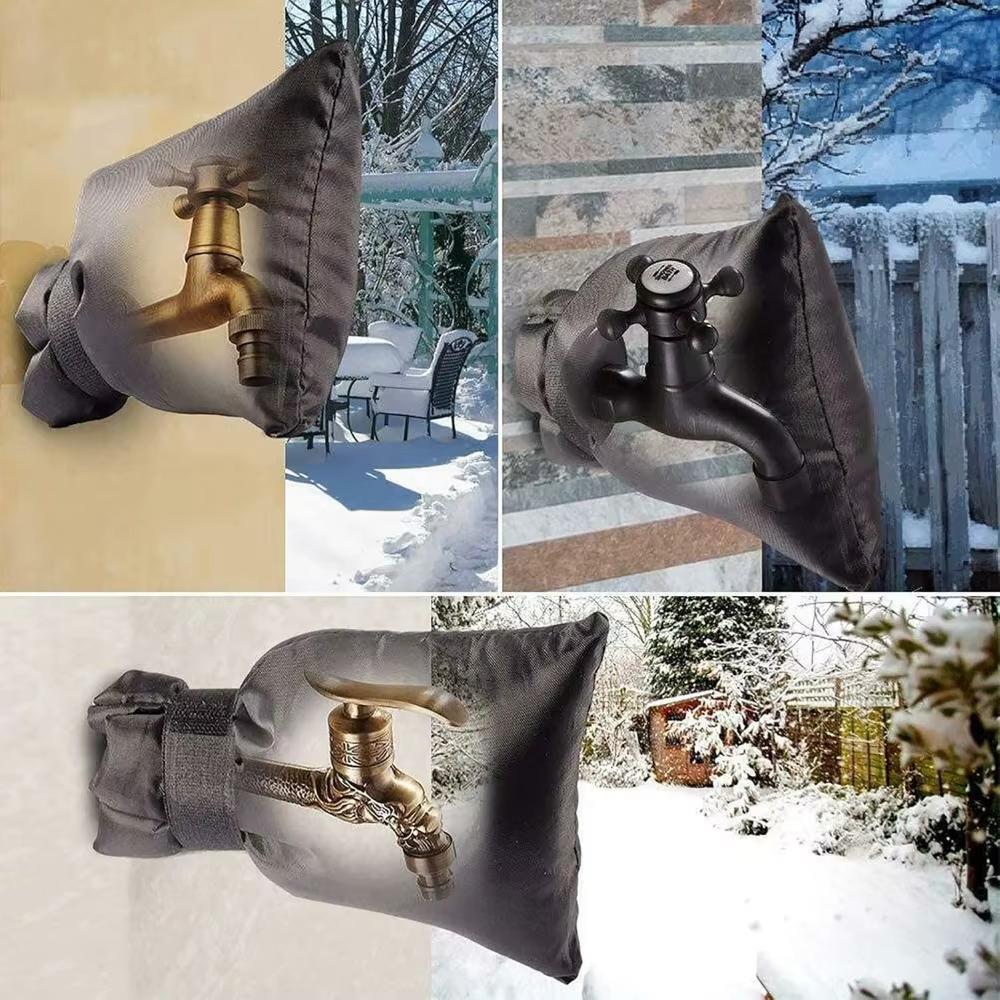 Housse de Protection contre le gel pour robinet d'extérieur, pour l'hiver, tissu Oxford isolé, manchon en coton, empêche le gel et les fissures pour robinet de jardin