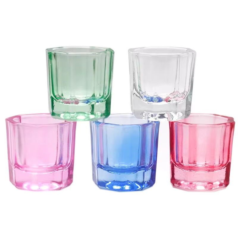 Plat Dappen en poudre acrylique en verre de cristal