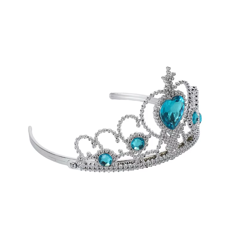 Couronne de diamant pour enfants, coiffure princesse Elsa pour filles, bandeau congelé, tempérament doux, accessoires de couronne bleu rose rouge pour tout-petits