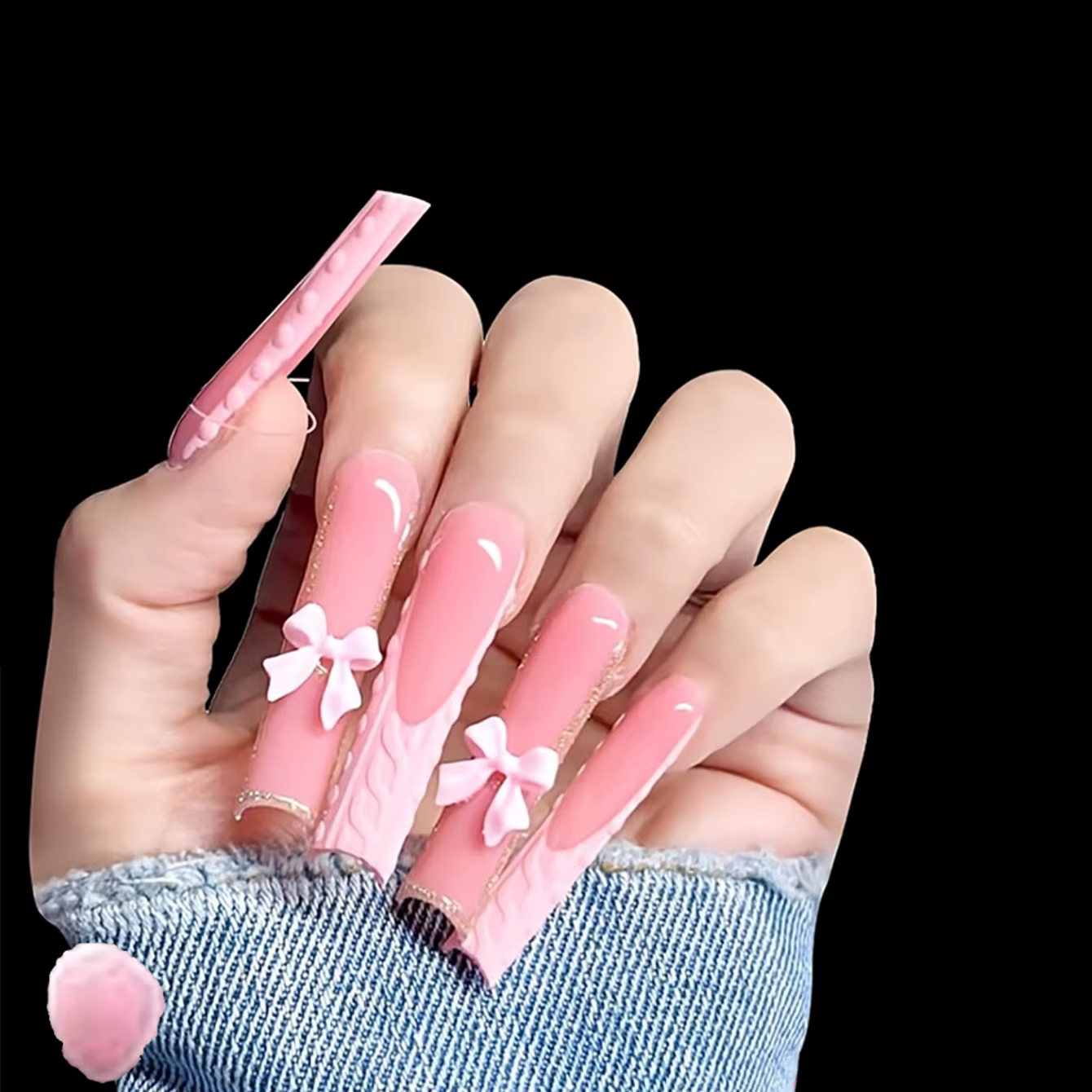 120 pièces bricolage Art d'ongles artificiels en acrylique réutilisables avec pointes