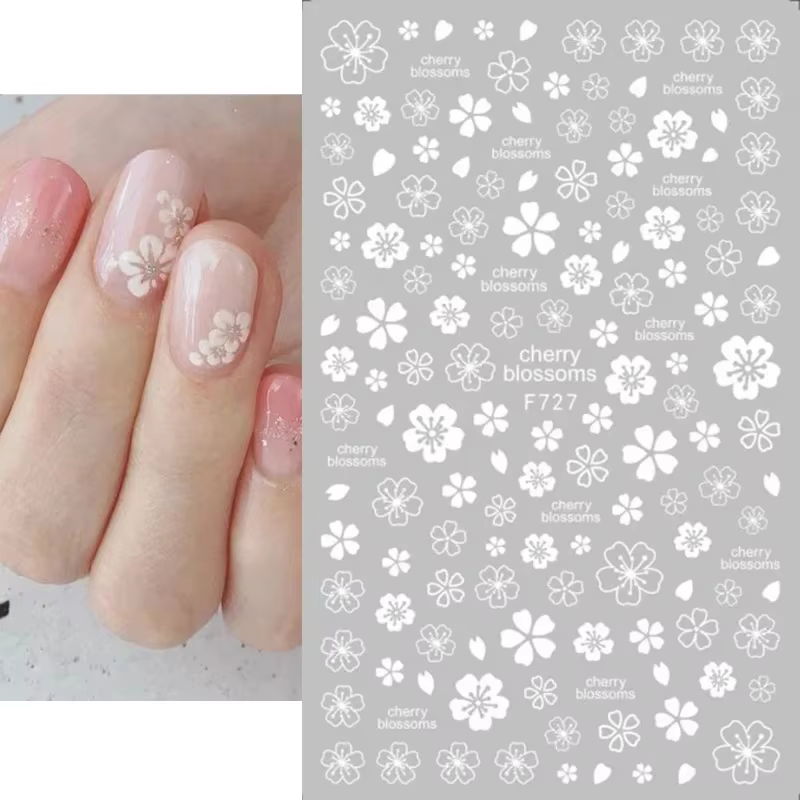 Autocollants pour ongles 3D fleur Sakura