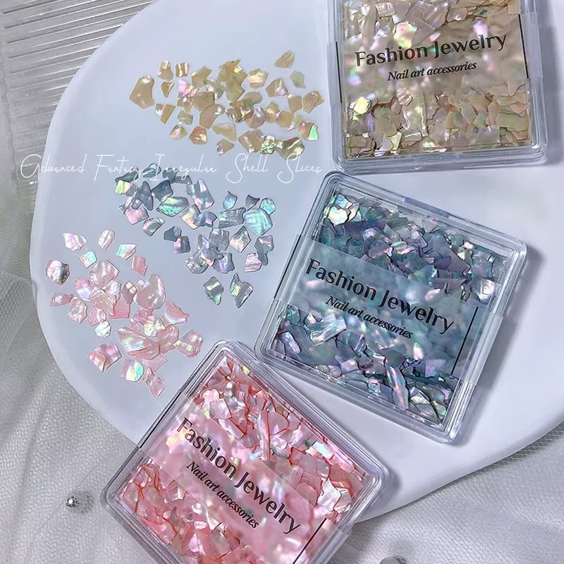Nettettes-Tranches de Coquilles Naturelles pour Décoration d'Ongles