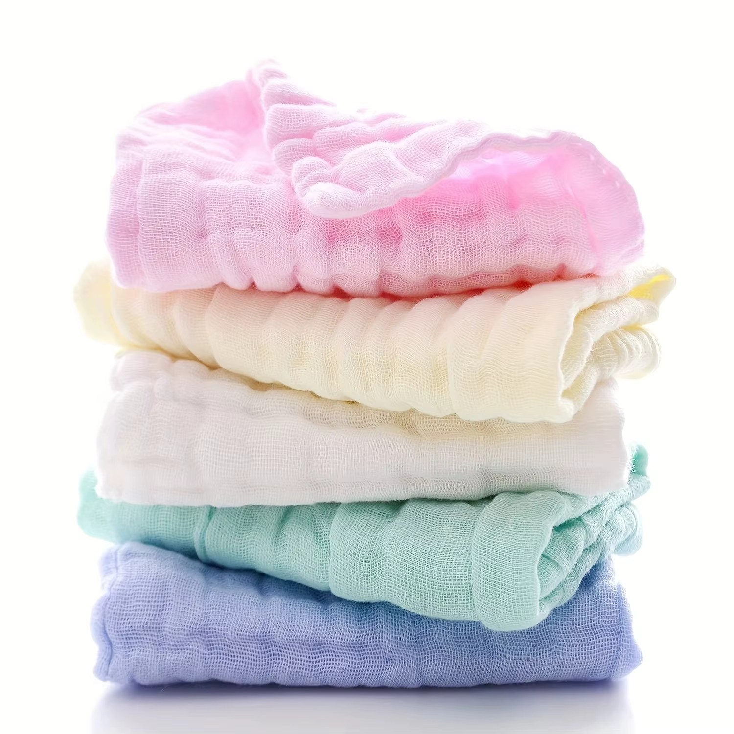 Gant de toilette en mousseline pour bébé, serviette de visage douce pour nouveau-né, peau sensible, registre de naissance