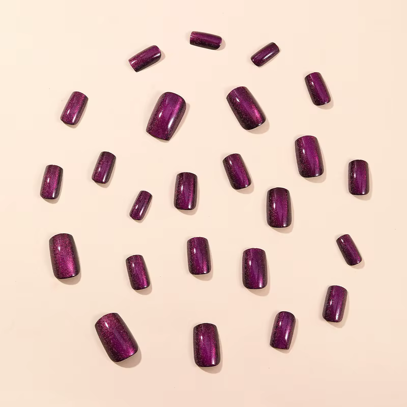 Faux ongles à pression forme carrée