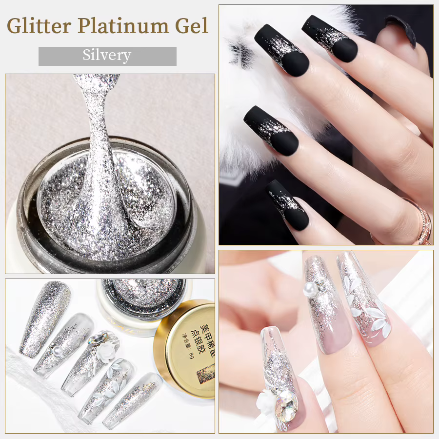 RSNAIL Vernis à ongles gel platine sans essuyage 8g