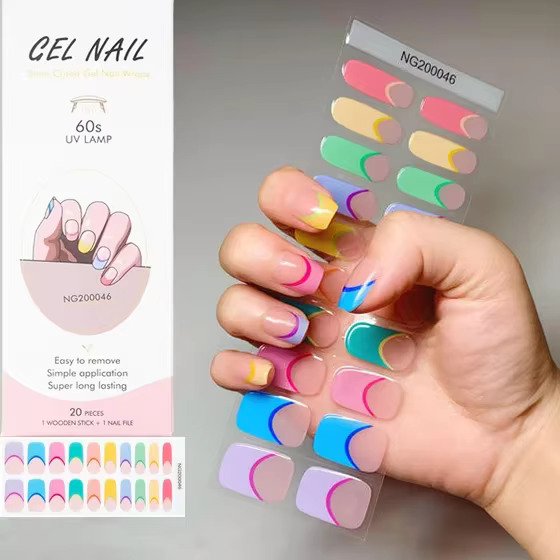 Enveloppes pour ongles semi-durcies