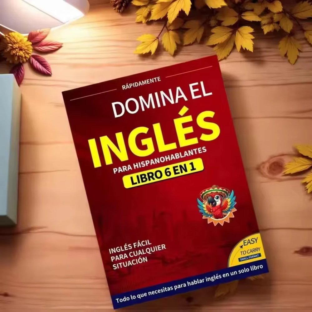 Livres d'anglais pour débutants 6-en-1 édition espagnole - Cahier d'exercices d'apprentissage facile des langues avec dictionnaire pour la lecture et les fournitures scolaires