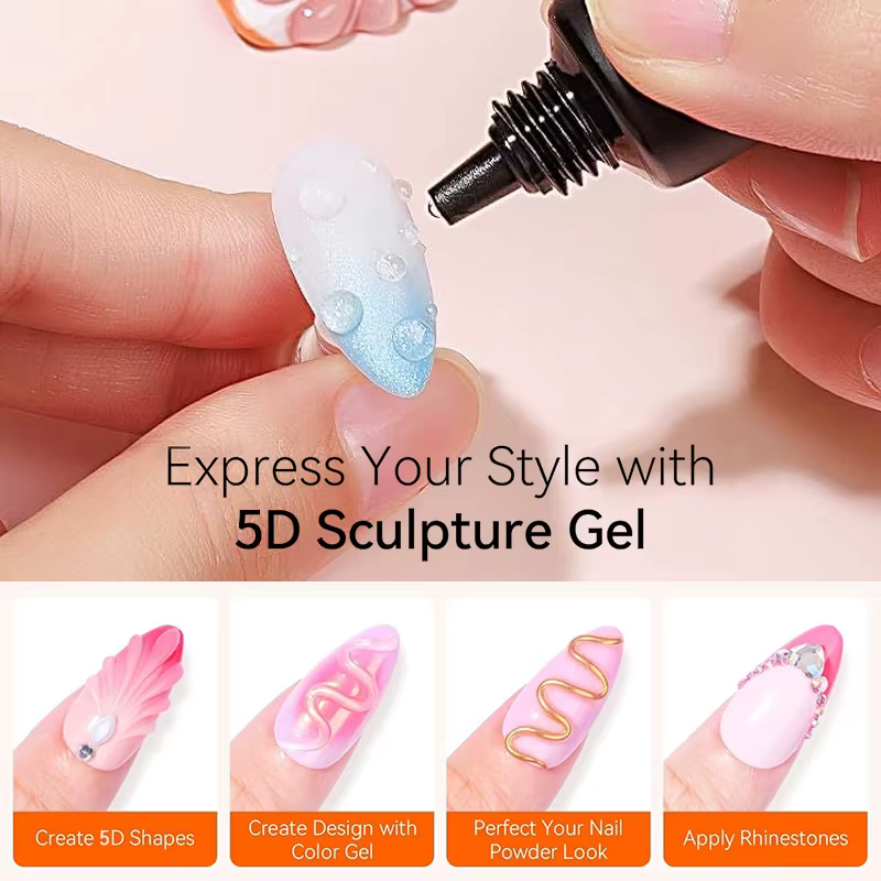 Gel de sculpture 5D BORN PRETTY pour nail art