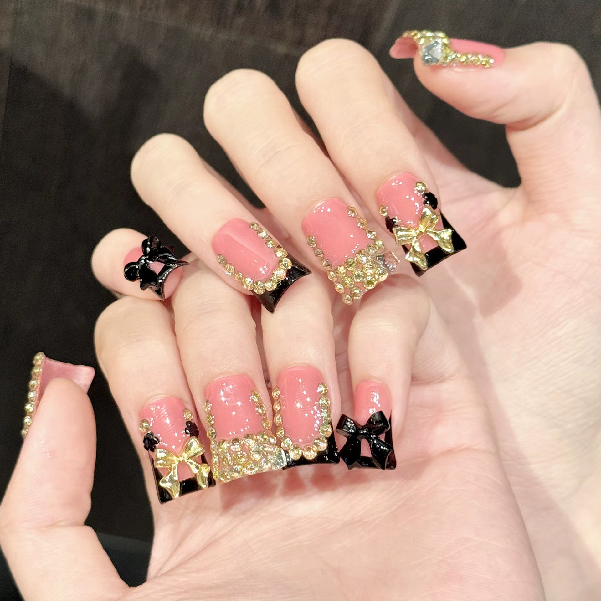 10 pièces d'ongles artificiels en forme de canard pressés à la main