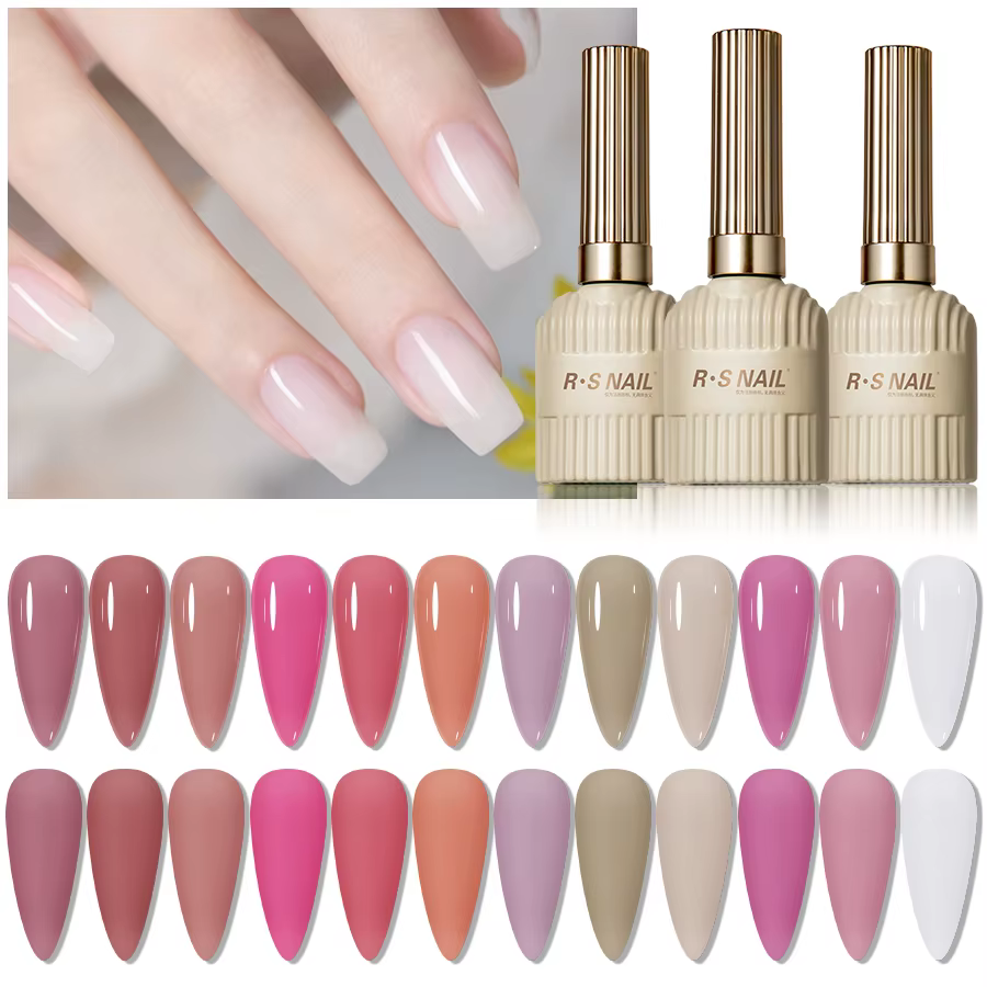 RS NAIL Gel Transparent vernis à ongles 10g été nu rose Gel