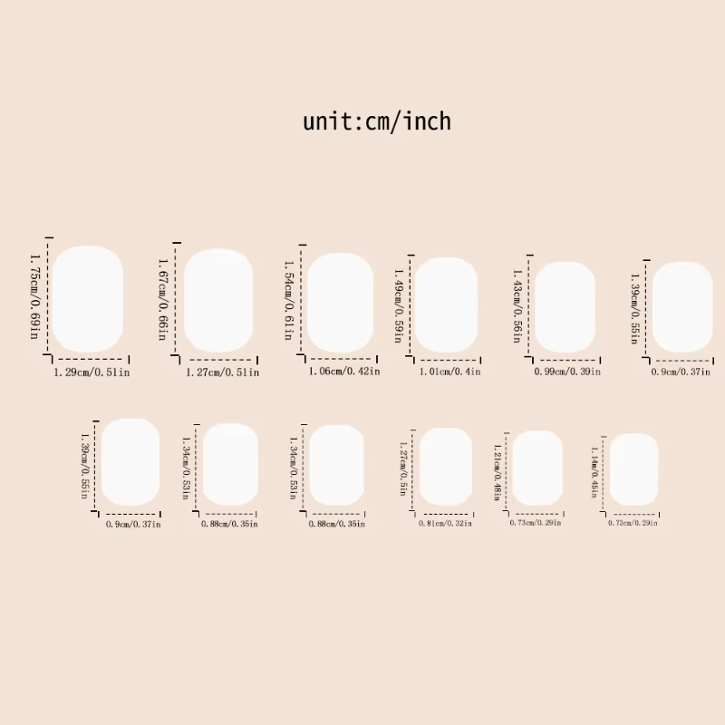 24 faux ongles courts carrés à pois