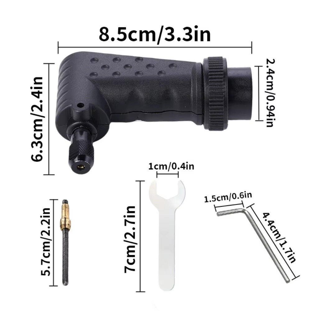 90 ° Accessoire de conversion pour meuleuse électrique rotative, outil d'angle droit