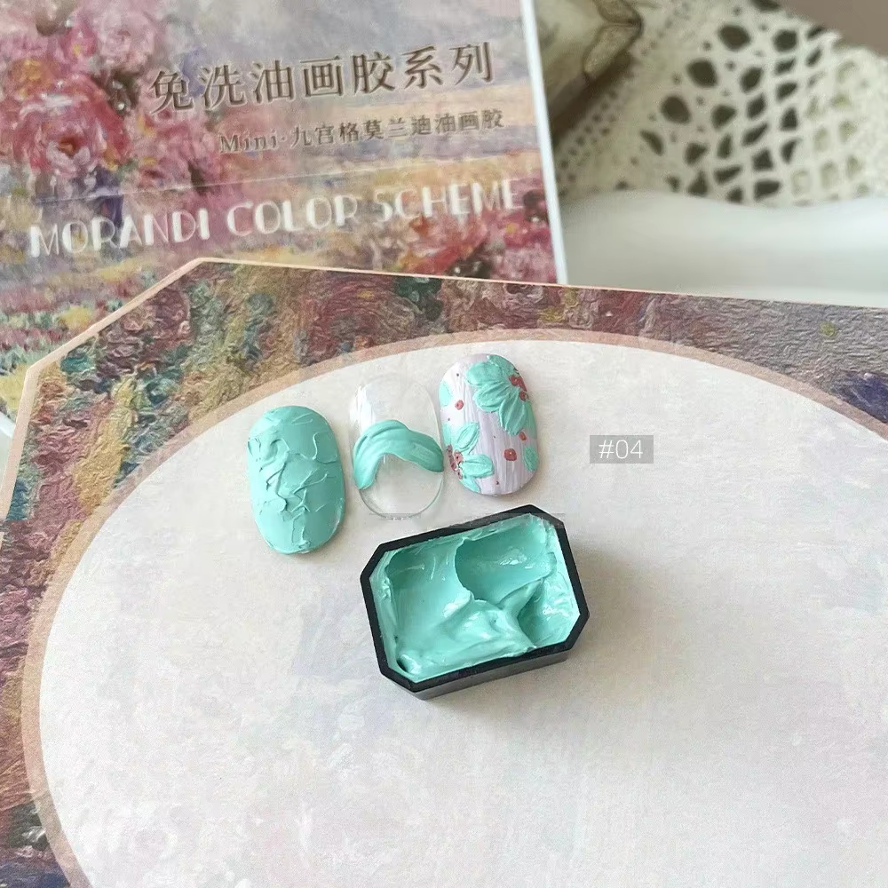 2.5gx9 ongles dessin 3D modélisation peinture à l'huile Gel vernis sans lingette colle Art Design bricolage fleurs peint sculpté Gel pour manucure