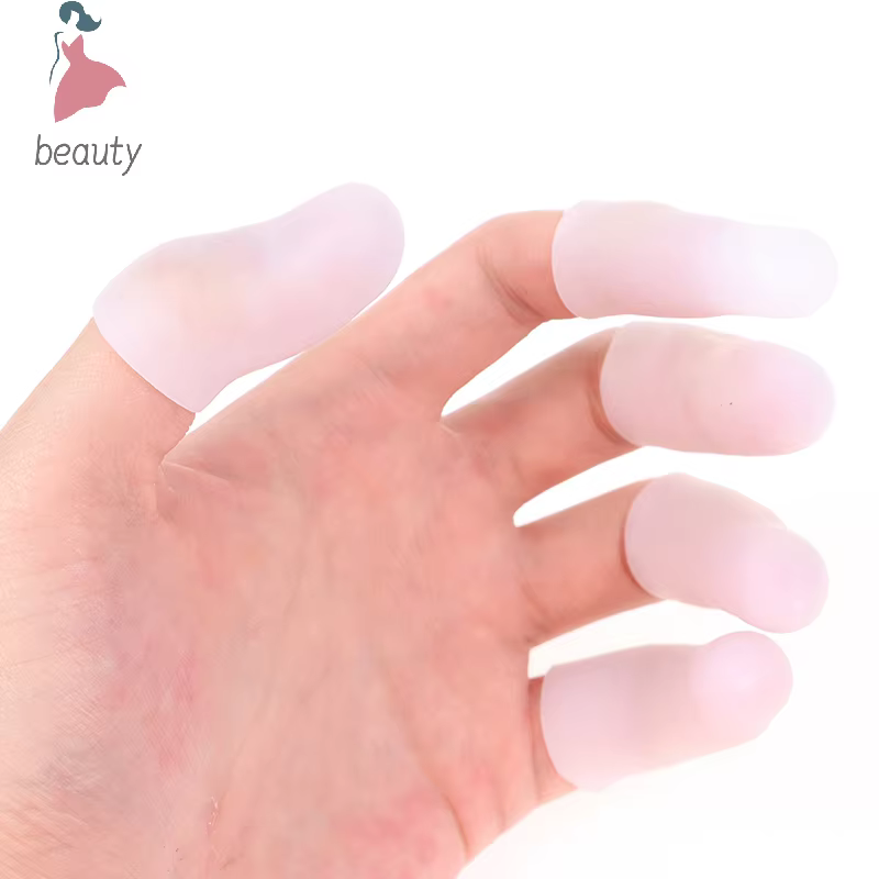 10 pièces Silicone doigtier Gel protège-doigts attelle de doigts gants de soutien pour la protection générale des orteils/doigts