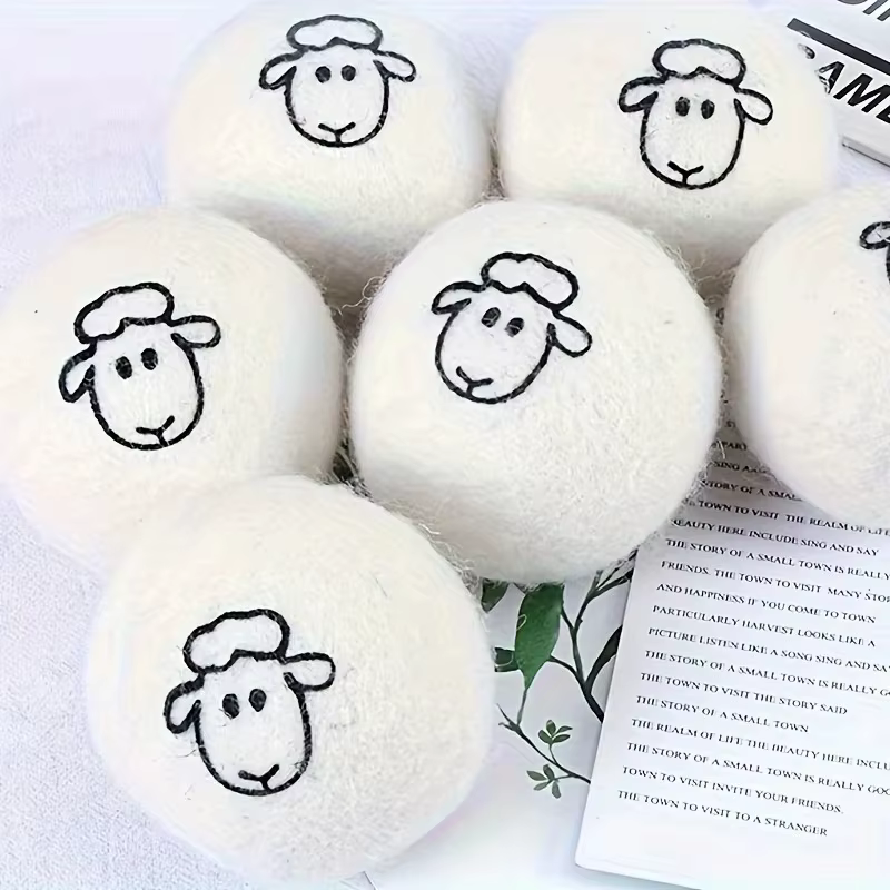 Boules de sèche-linge en laine, boules de séchage de linge, adoucisseur de linge, accessoires réutilisables pour Machine à laver à domicile
