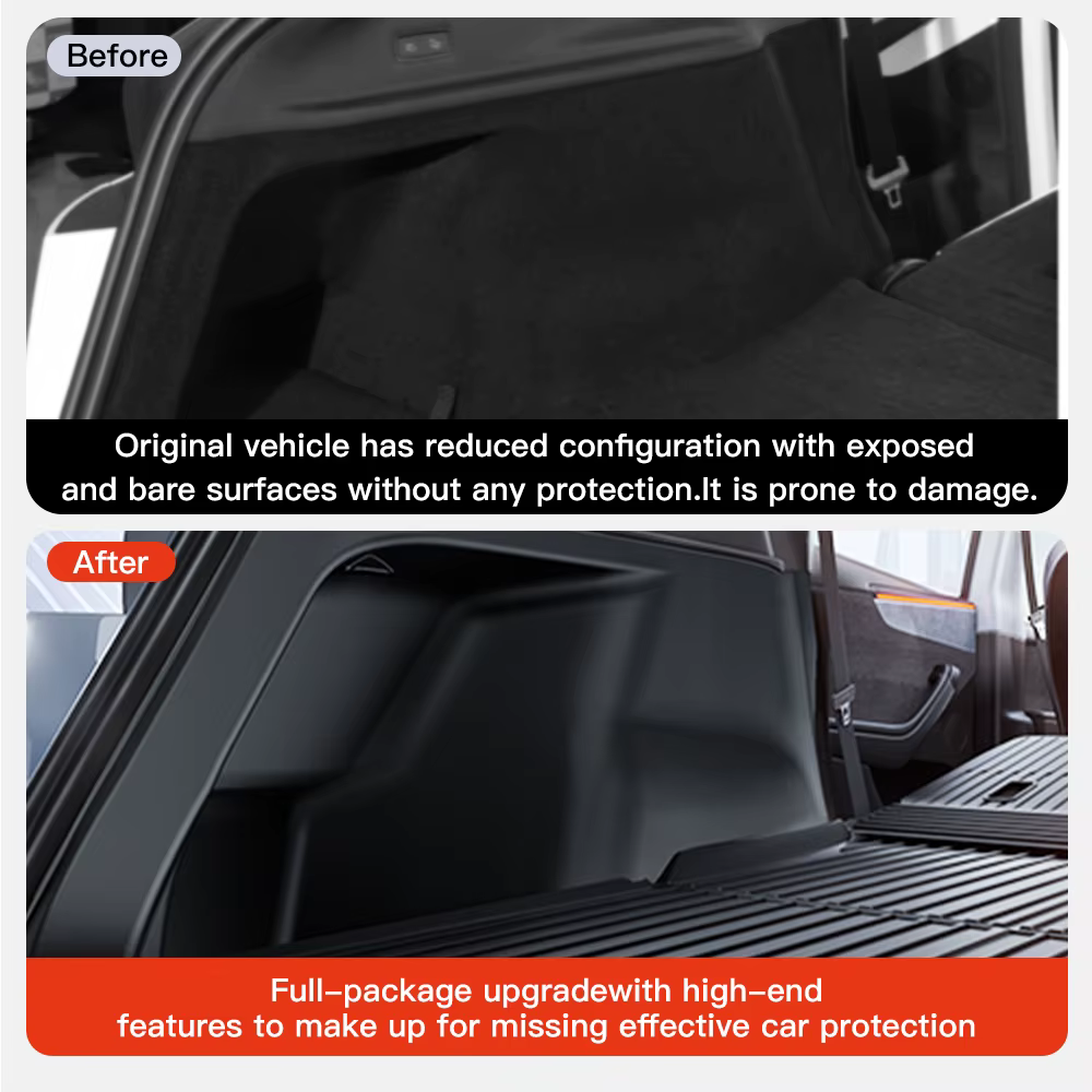 Kit de protection intégrale anti-coup de pied pour coffre arrière YZ pour Tesla Model Y/YL Juniper 2026 – Accessoires de protection anti-salissure pour voiture