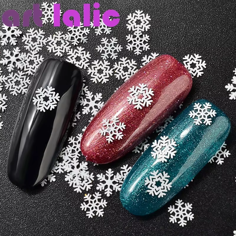 Paillettes 3D flocon de neige pour Nail Art