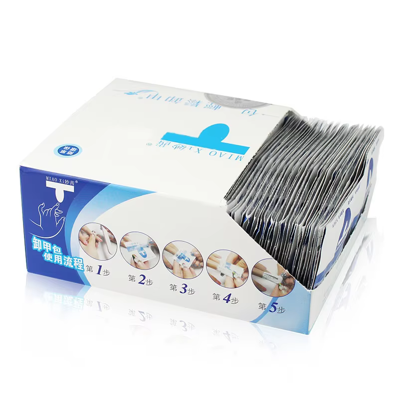 200 Lingettes Dissolvantes pour Vernis Gel en Boîte – Tampons en Papier