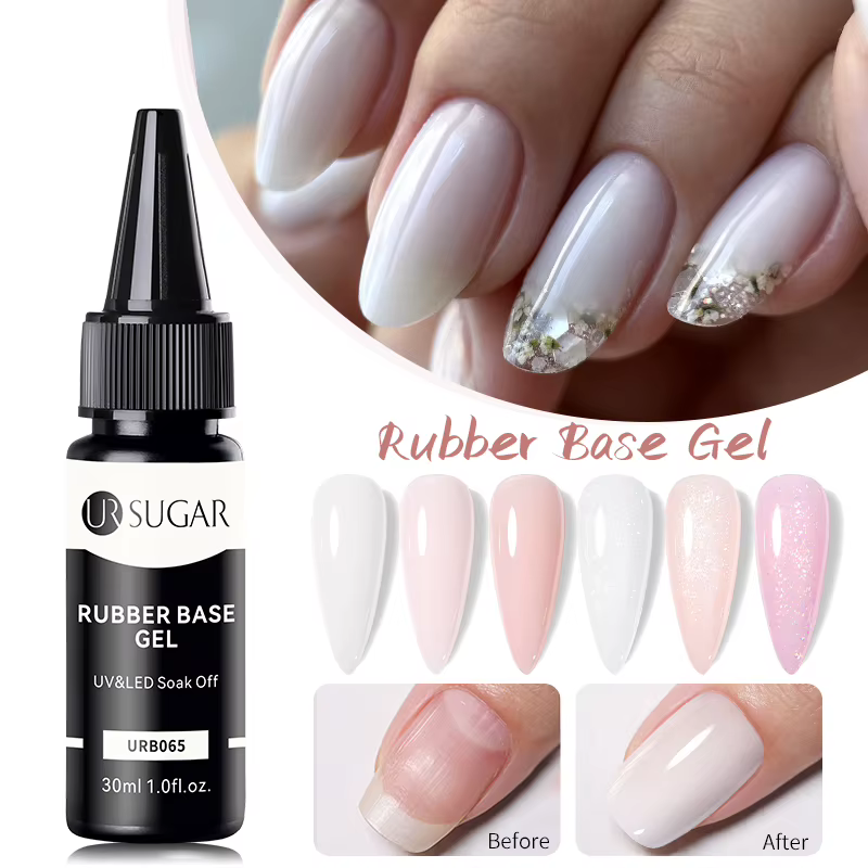 UR SUGAR 30ml Gel de Base en caoutchouc grand Volume sans lingette couche de finition recharge paquet Gel de remplissage déshydrateur de préparation des ongles UV LED manucure
