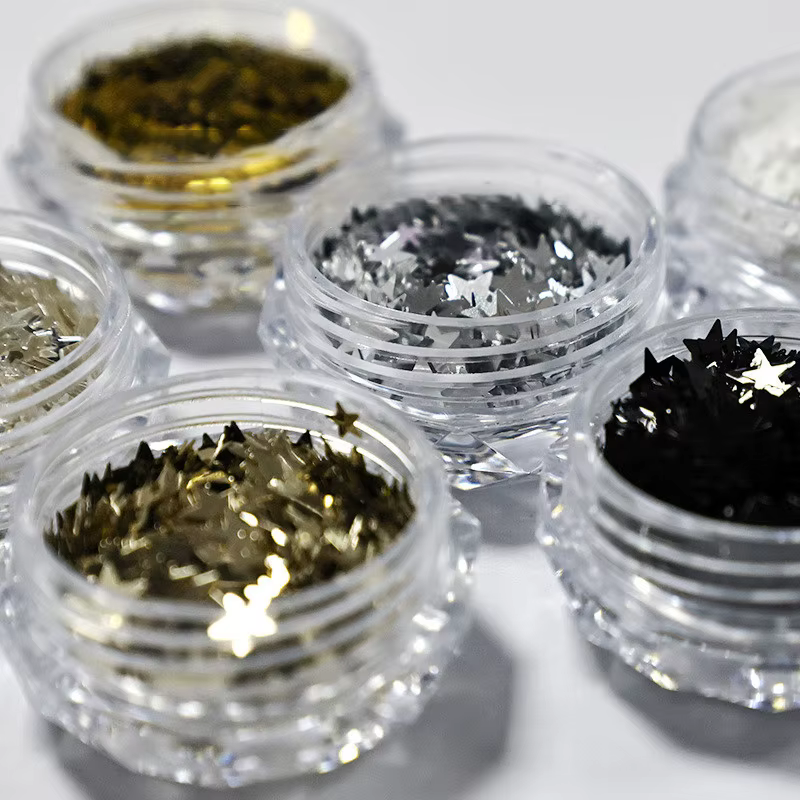 1 pot 1mm Mini étoile scintillante ongles paillettes scintillantes décoration
